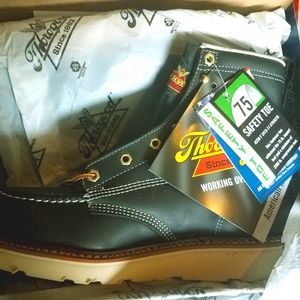 Thorogood Black Steel Work Boot, Size 9 1/2 NIB
